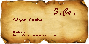 Sógor Csaba névjegykártya